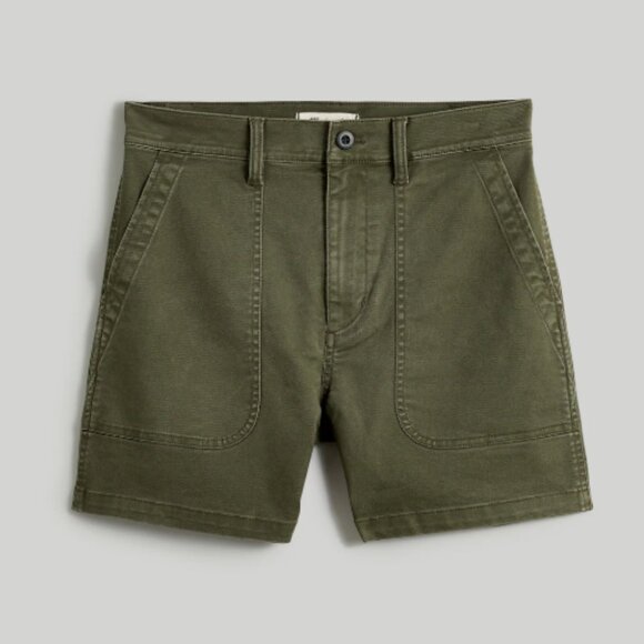 NWT Madewell The Perfect Fatigue Mid-Length Short in Loden - Picture 2 of 7